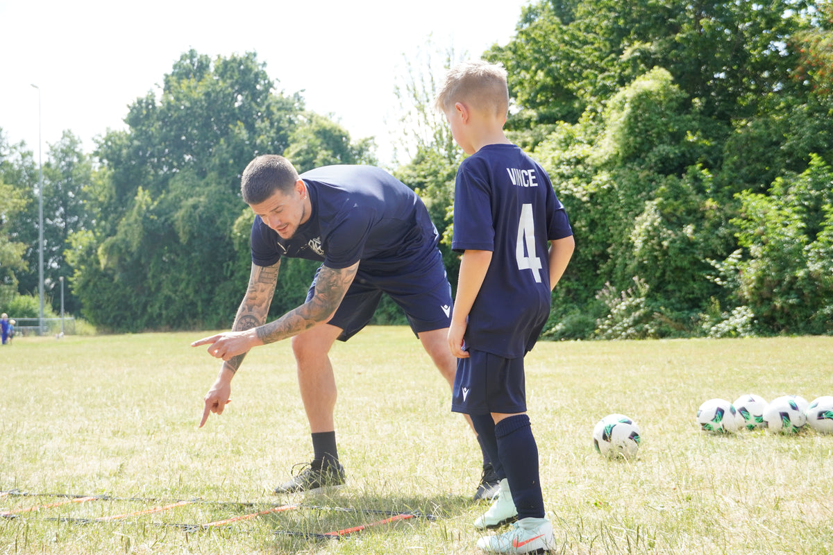 DTM voetbaltraining in actie